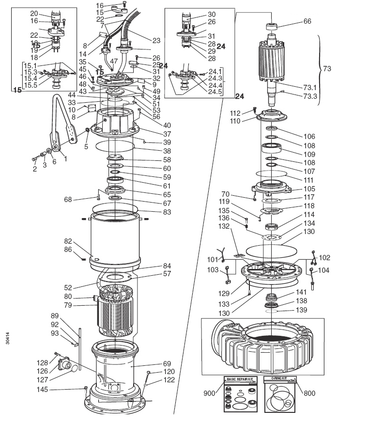 Flygt Ready Spare Parts Exploded View