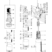 Parts diagram for Flygt pump model 2071