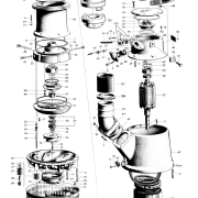 Parts diagram for Flygt pump model 2151