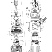 Flygt Pump Model 2201.320.MT.H Parts Diagram Parts diagram for Flygt pump model 2201.320.MT.H