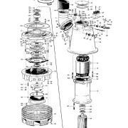 Parts diagram for Flygt pump model 2250.MT.HT.SH