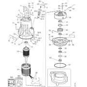 Parts diagram for Flygt pump model 3085.092