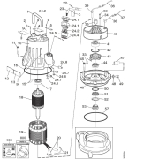 Flygt Pump Model 3085.980 Parts Diagram Parts diagram for Flygt pump model 3085.980