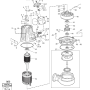Parts diagram for Flygt pump model 3102.090