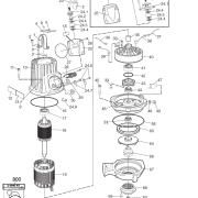 Parts diagram for Flygt pump model 3102.170