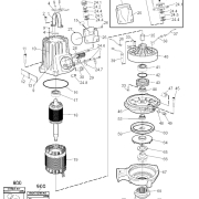 Parts diagram for Flygt pump model 3127.170