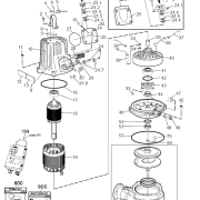 Parts diagram for Flygt pump model 3127.180