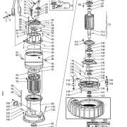 Parts diagram for Flygt pump model 3300.181